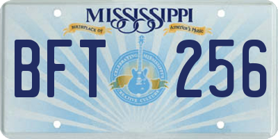 MS license plate BFT256
