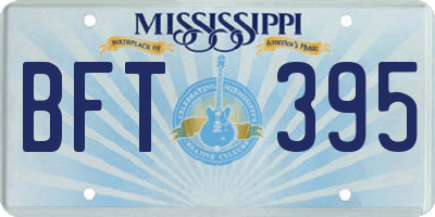 MS license plate BFT395
