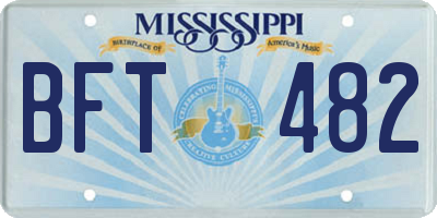 MS license plate BFT482