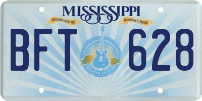 MS license plate BFT628