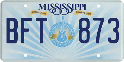 MS license plate BFT873