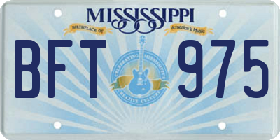 MS license plate BFT975