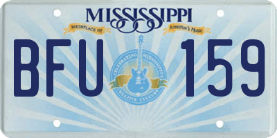 MS license plate BFU159