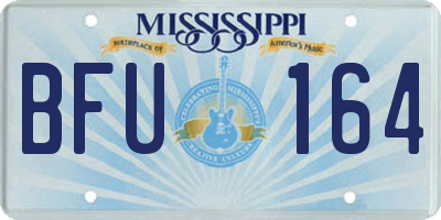 MS license plate BFU164