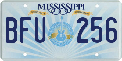 MS license plate BFU256