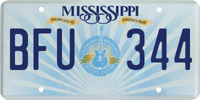 MS license plate BFU344