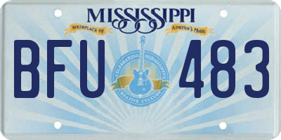 MS license plate BFU483