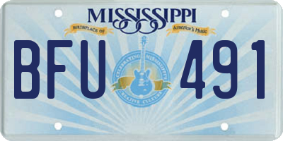 MS license plate BFU491