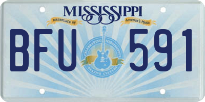 MS license plate BFU591