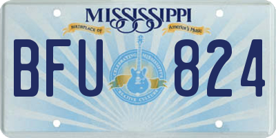 MS license plate BFU824