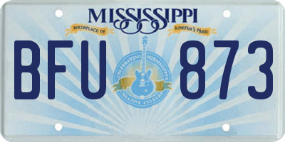 MS license plate BFU873