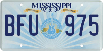 MS license plate BFU975