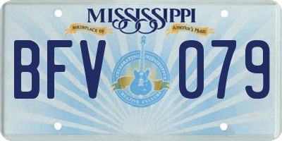 MS license plate BFV079