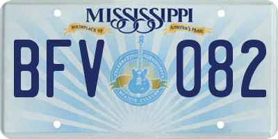 MS license plate BFV082