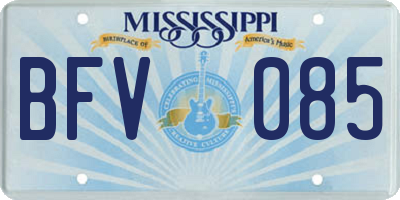 MS license plate BFV085