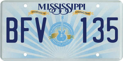 MS license plate BFV135