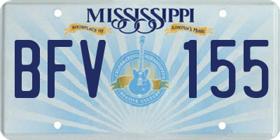 MS license plate BFV155