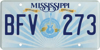 MS license plate BFV273
