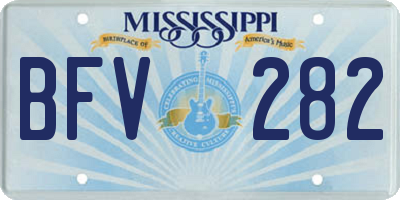 MS license plate BFV282