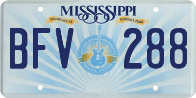 MS license plate BFV288