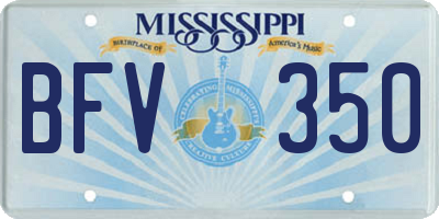 MS license plate BFV350