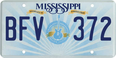 MS license plate BFV372