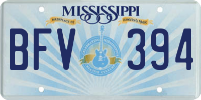 MS license plate BFV394