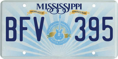 MS license plate BFV395