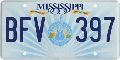 MS license plate BFV397