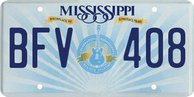 MS license plate BFV408