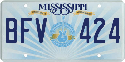 MS license plate BFV424