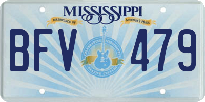 MS license plate BFV479