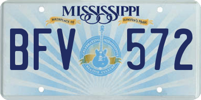 MS license plate BFV572