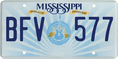 MS license plate BFV577