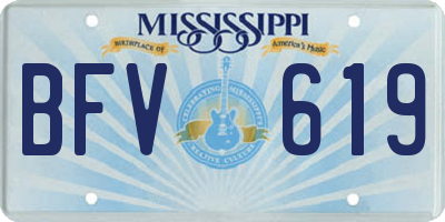 MS license plate BFV619