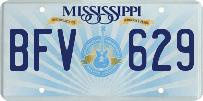 MS license plate BFV629