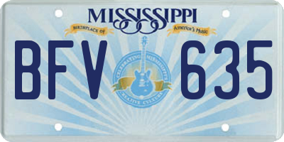 MS license plate BFV635