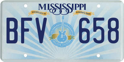MS license plate BFV658
