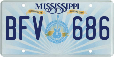 MS license plate BFV686
