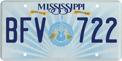 MS license plate BFV722