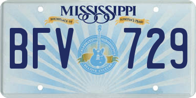 MS license plate BFV729
