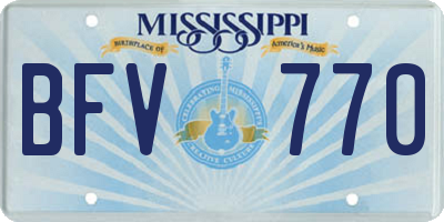 MS license plate BFV770