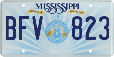MS license plate BFV823