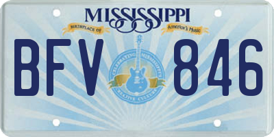 MS license plate BFV846