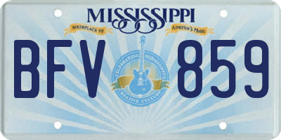 MS license plate BFV859