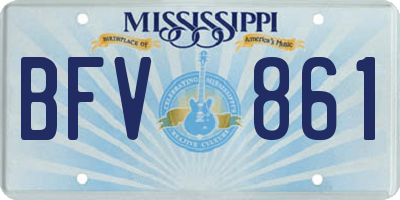 MS license plate BFV861