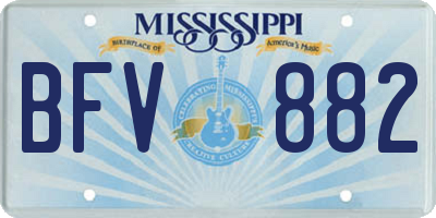 MS license plate BFV882