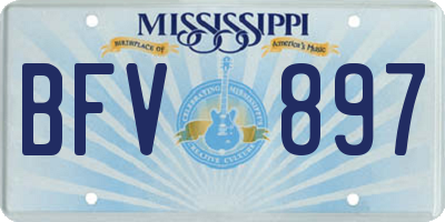 MS license plate BFV897