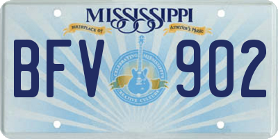 MS license plate BFV902
