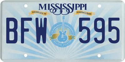 MS license plate BFW595